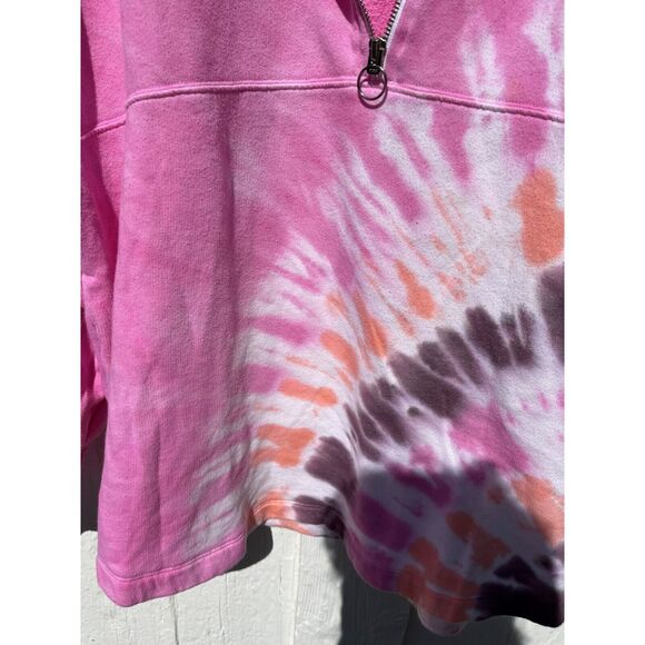 Victoria's Secret Pink Women's L Tie Dye Sweatshirt Hoodie y2k Hippie Boho - Picture 4 of 12